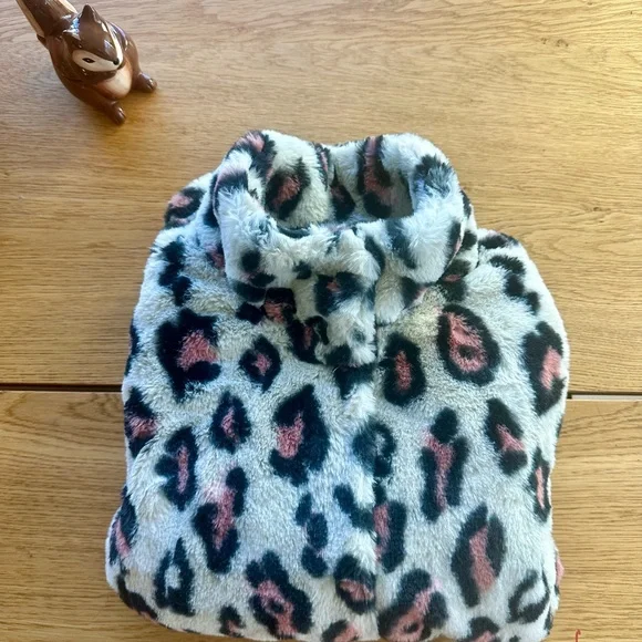 Abound Women's White Faux Fur Leopard Print Puffer Jacket Coat - Picture 5 of 8